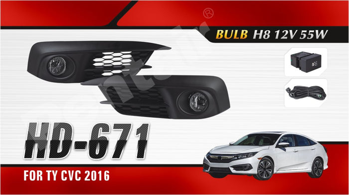 FOG LAMPS FOR HONDA CIVIC 2016-2020